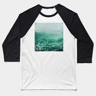 Emerald Ocean Water Waves Mist and Surf Dreams Baseball T-Shirt